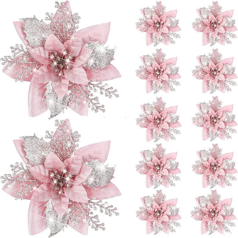 Glitter Christmas Flowers