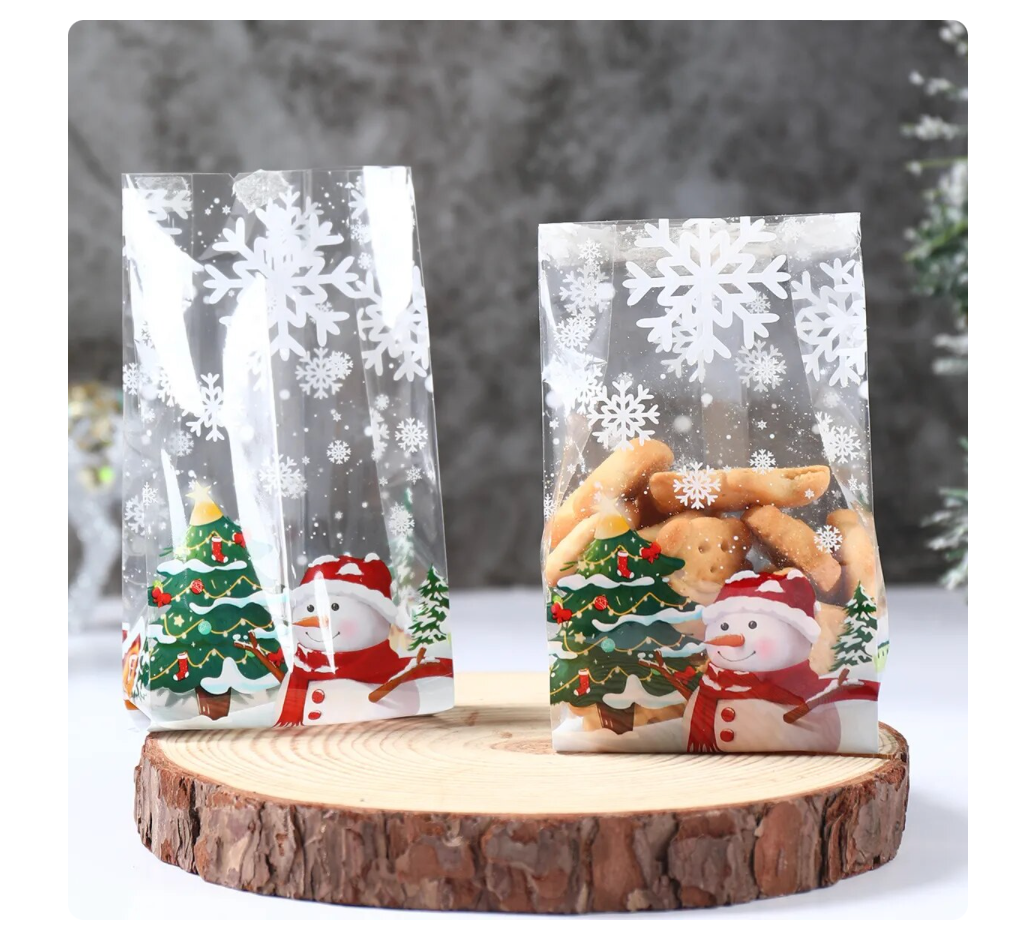 Christmas Cookie Snowman Bags