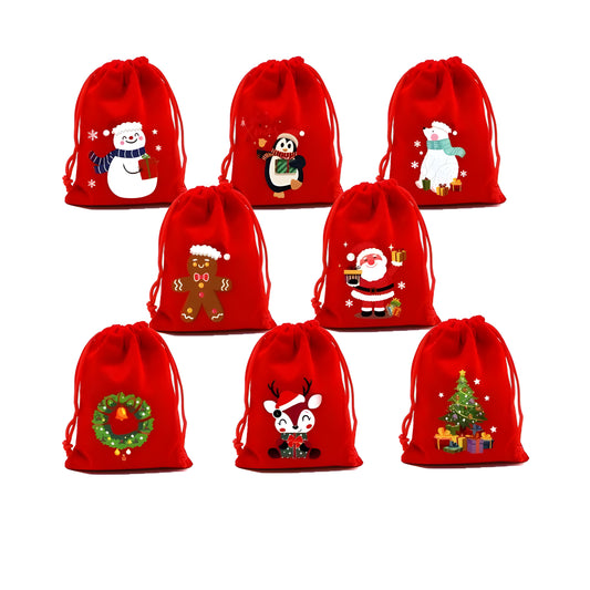 Merry Christmas Velvet Bags