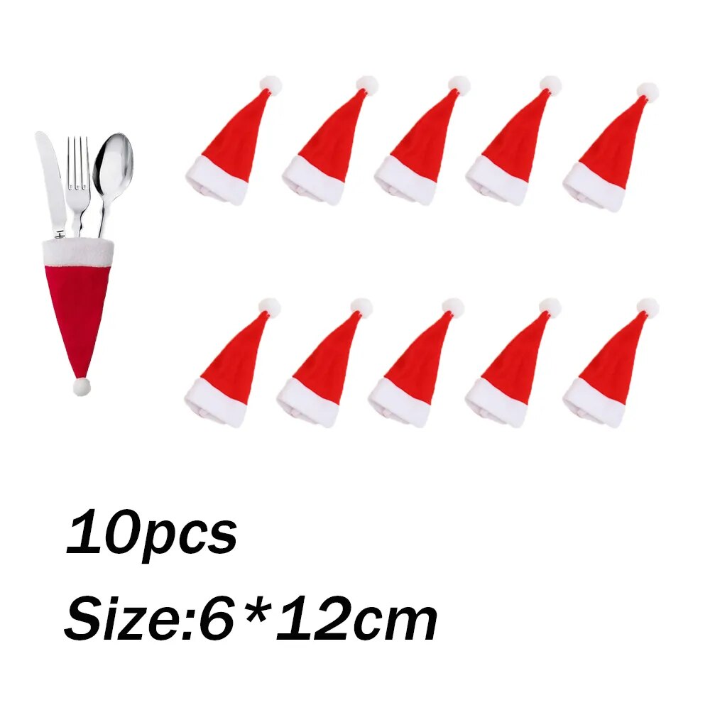 Santa Claus Hat Cutlery Holders