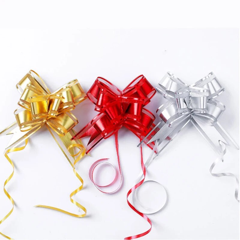 Christmas gift wrapping bow garland