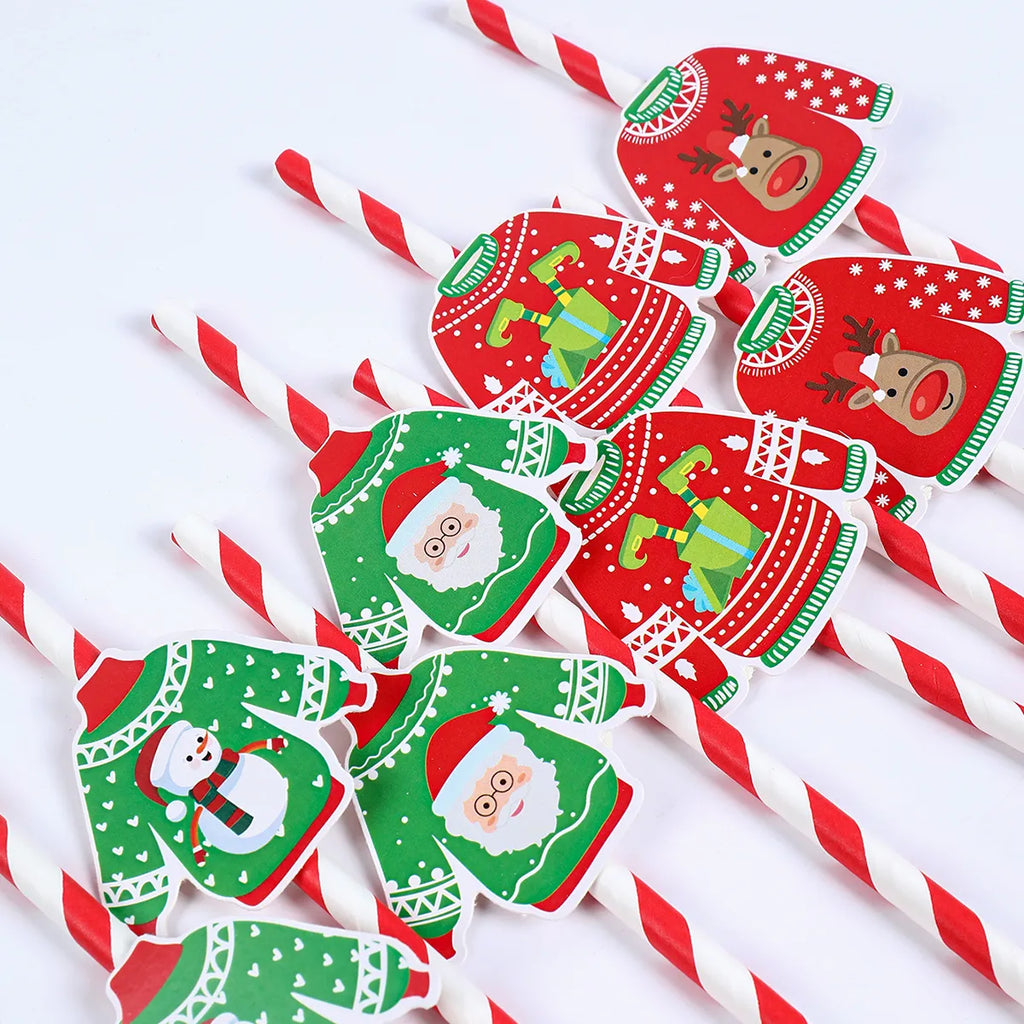 Christmas Sweater Straws