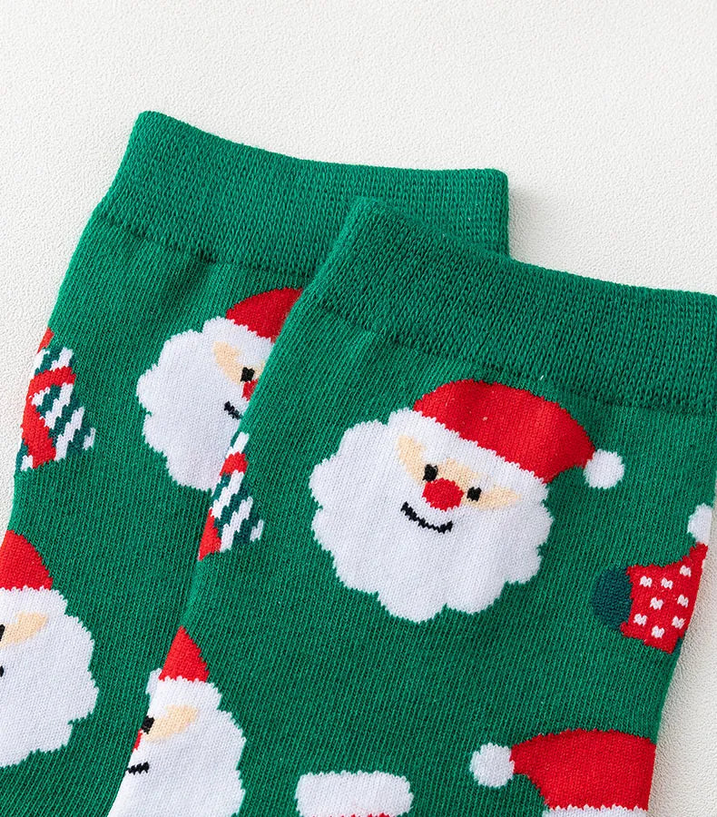 Christmas Print Mid Calf Socks