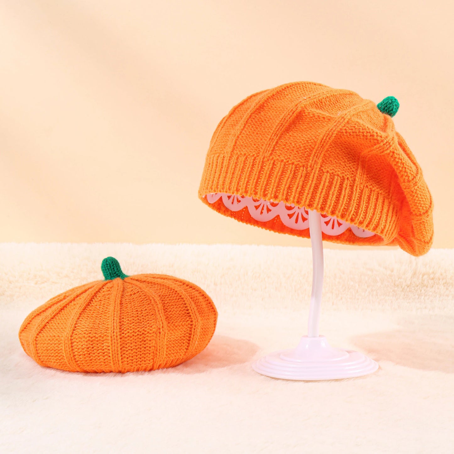 Baby & Me Pumpkin Beanies