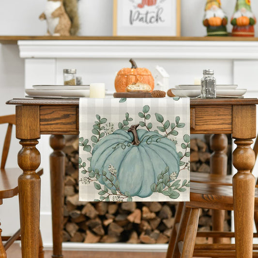 Pumpkin Linen Table Runner