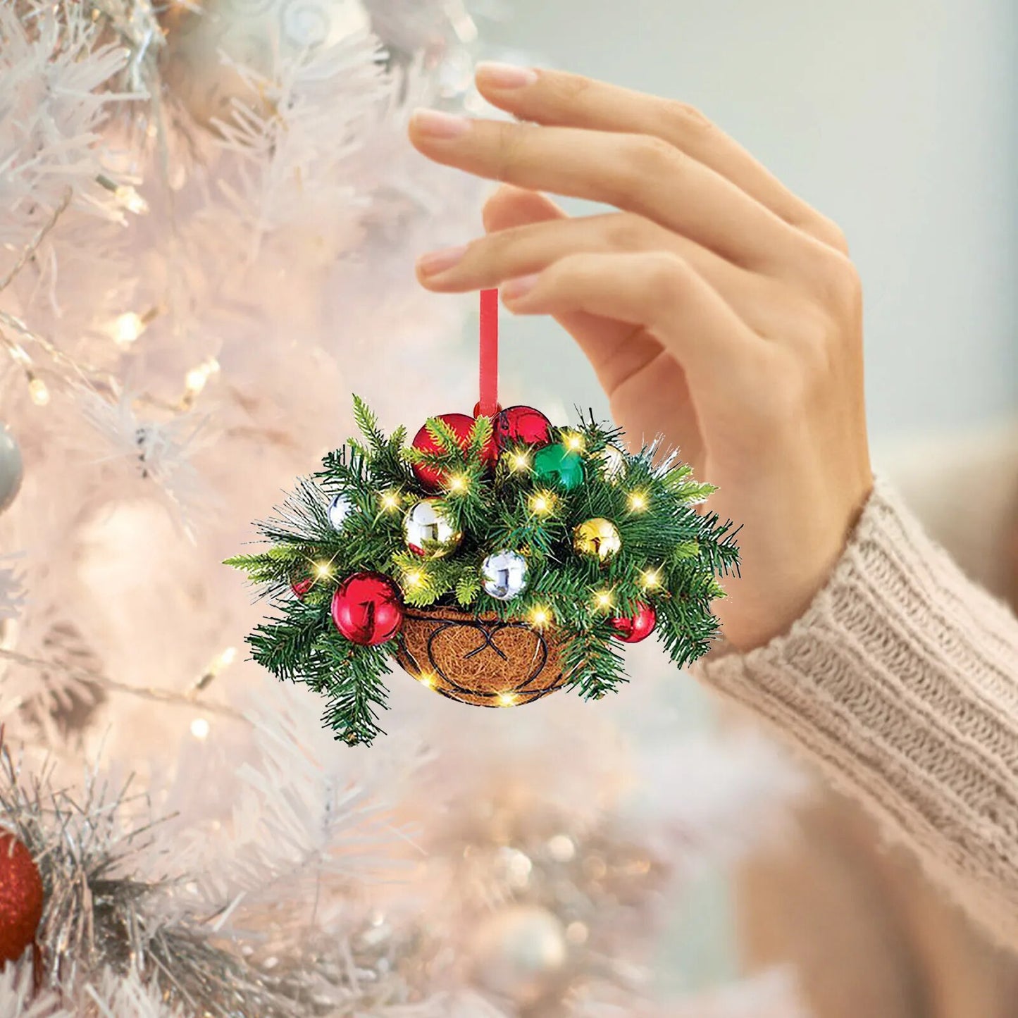 Festive Wreath Ornament Set