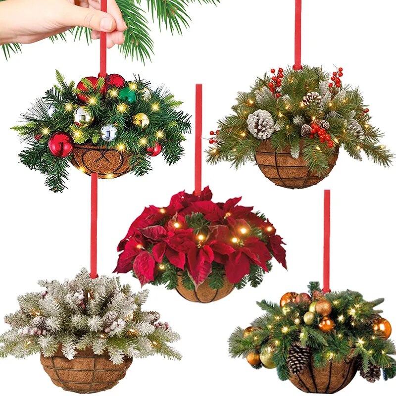 Festive Wreath Ornament Set