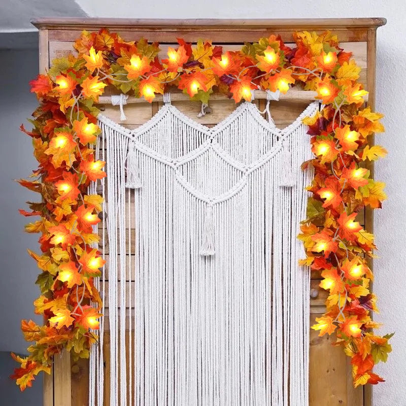 Fall Leaf LED String Lights