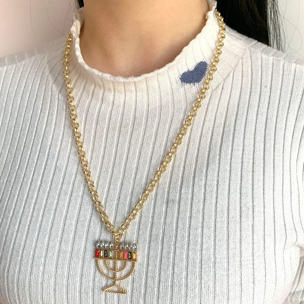 Hanukkah Menorah Jewelry Set