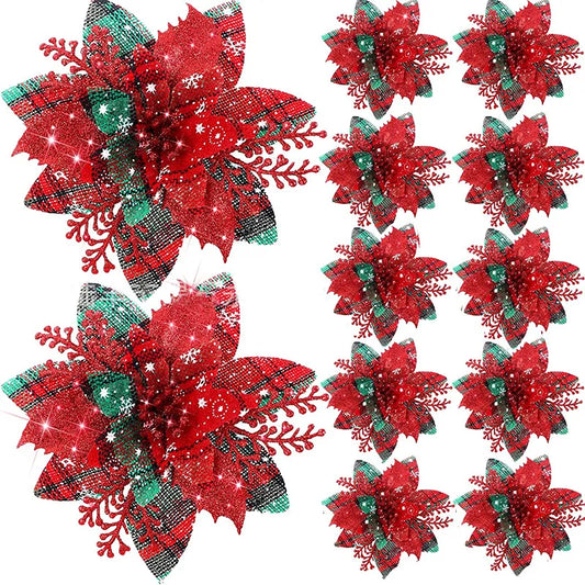 Glitter Christmas Flowers