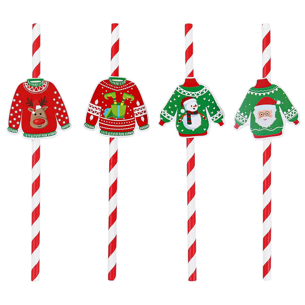 Christmas Sweater Straws