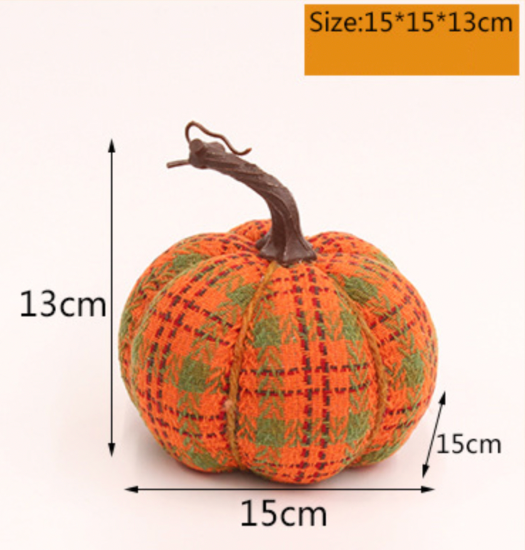 Knit Plaid Pumpkin