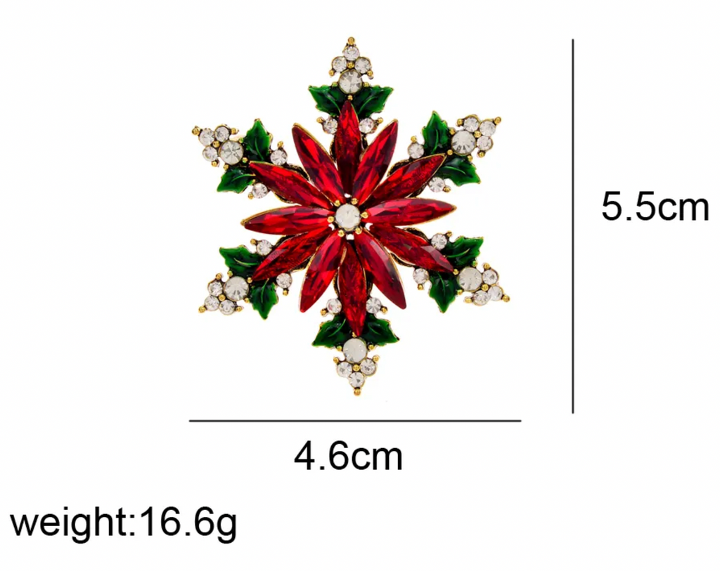 Christmas Flower Brooch