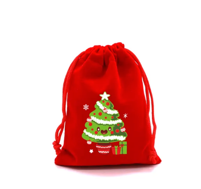 Merry Christmas Velvet Bags