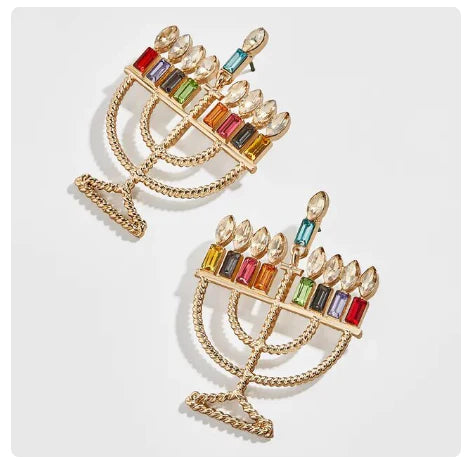 Hanukkah Menorah Jewelry Set
