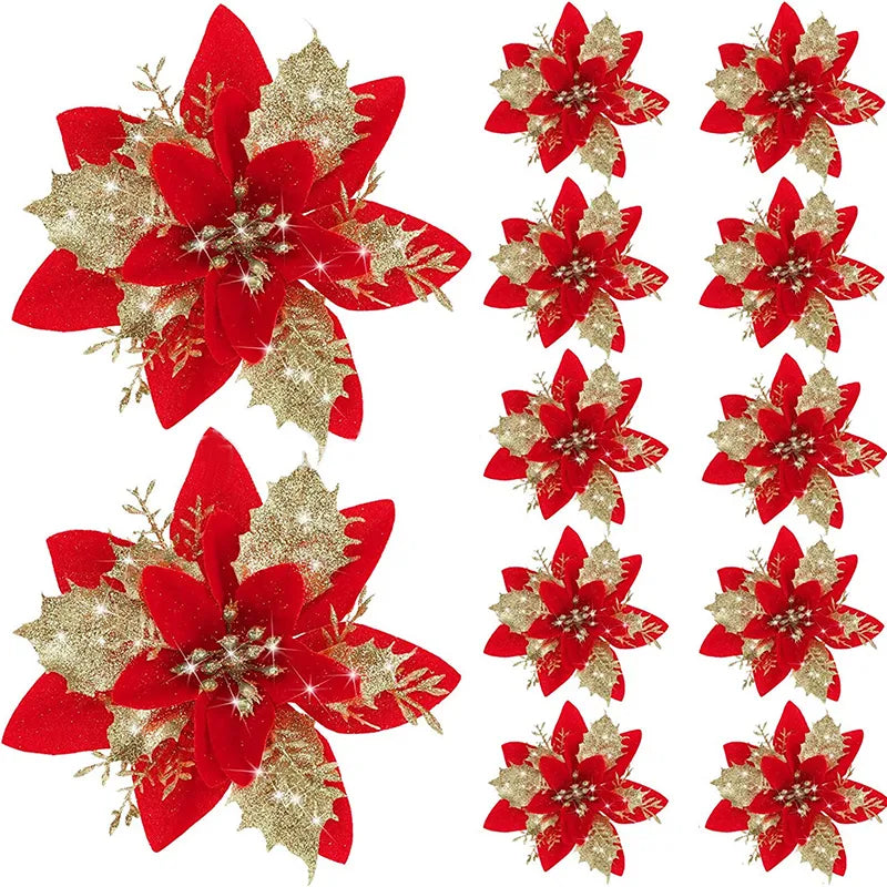 Glitter Christmas Flowers