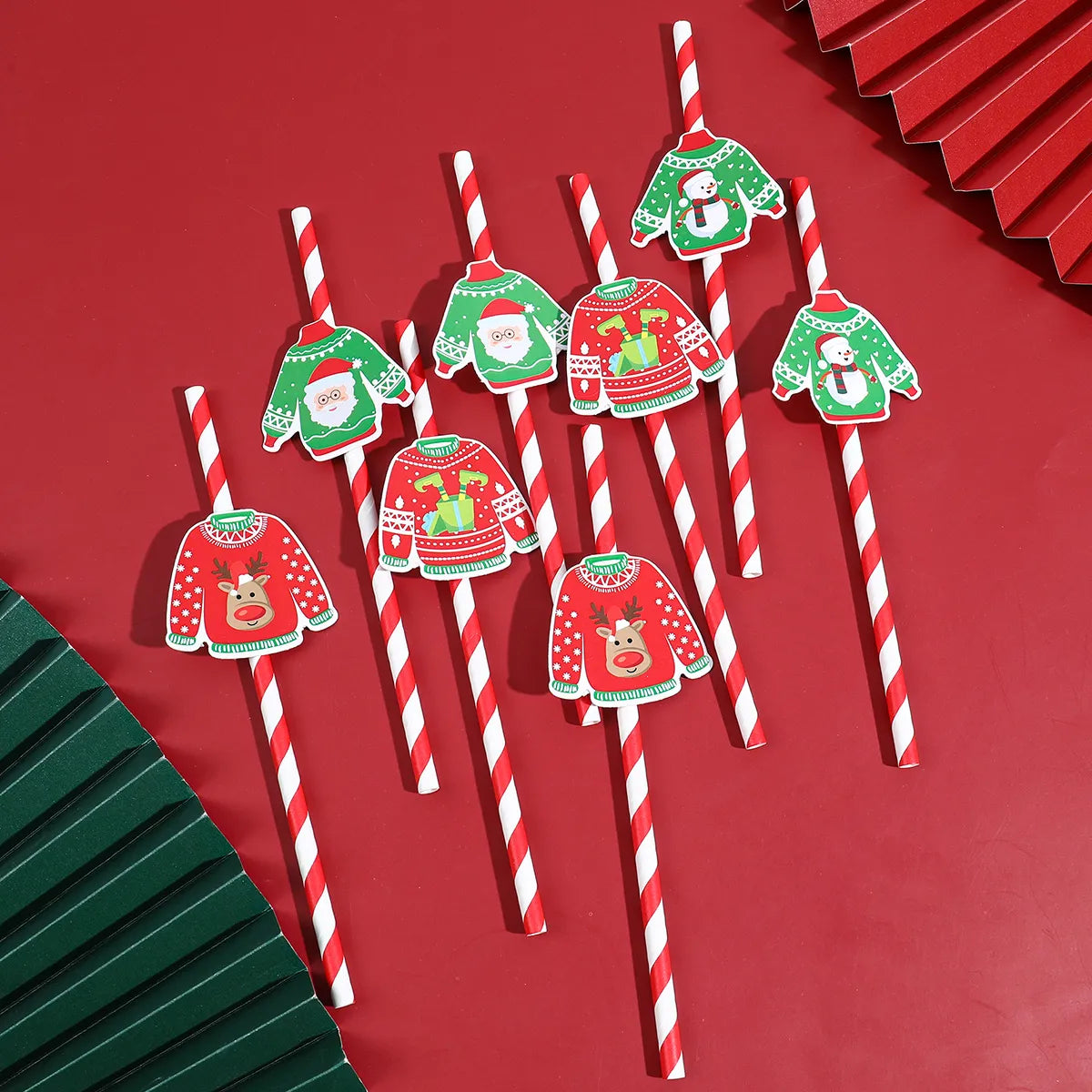 Christmas Sweater Straws