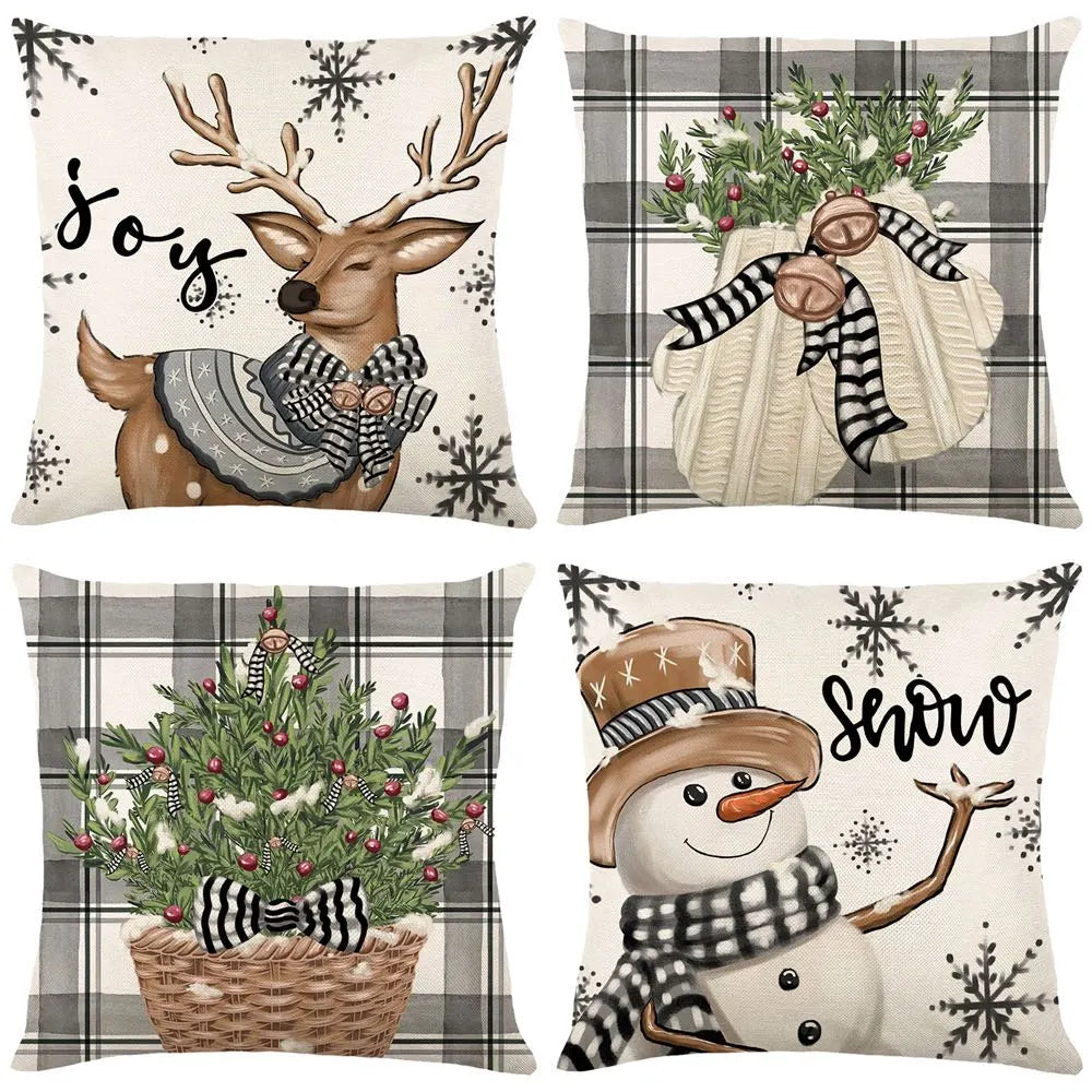 Soft Toned Christmas Pillow Covers