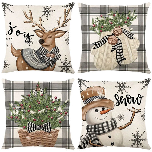 Soft Toned Christmas Pillow Covers