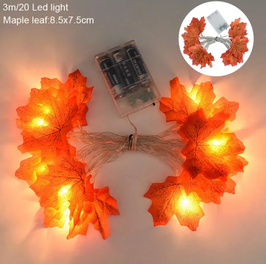 Fall Leaf LED String Lights