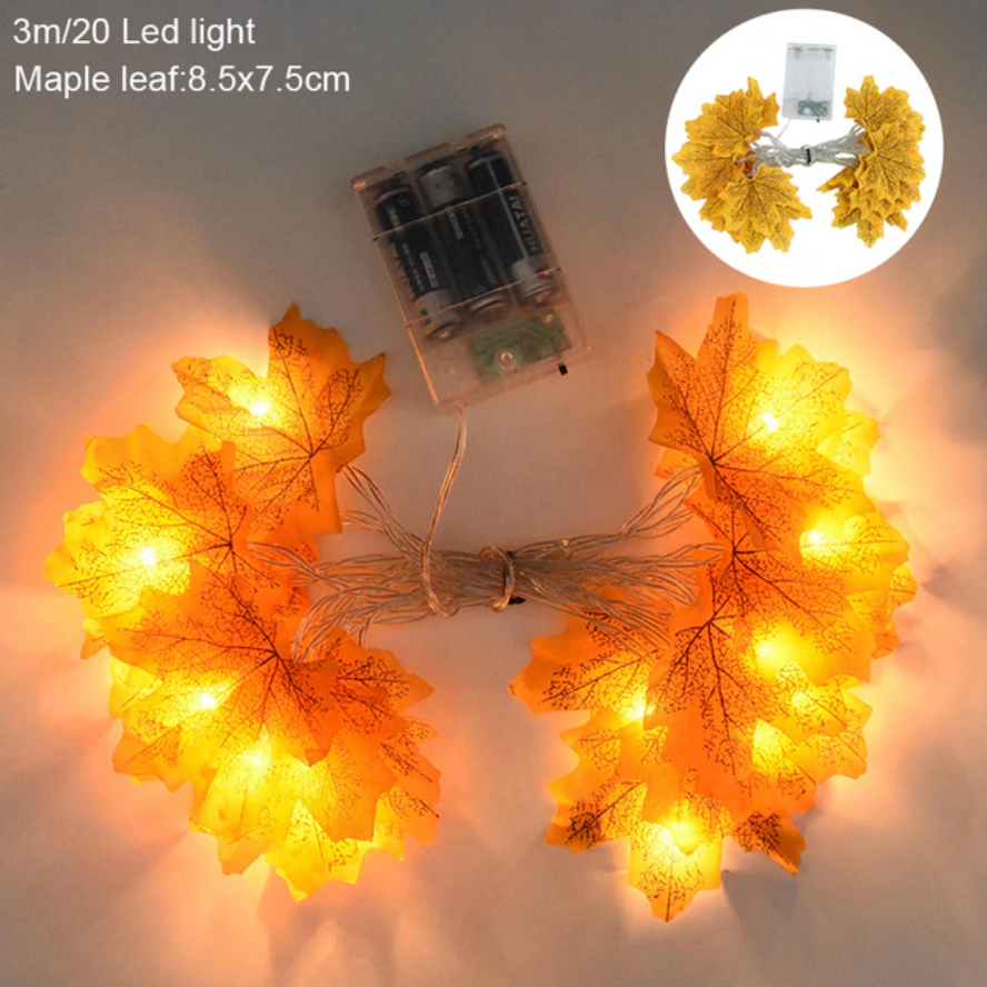 Fall Leaf LED String Lights