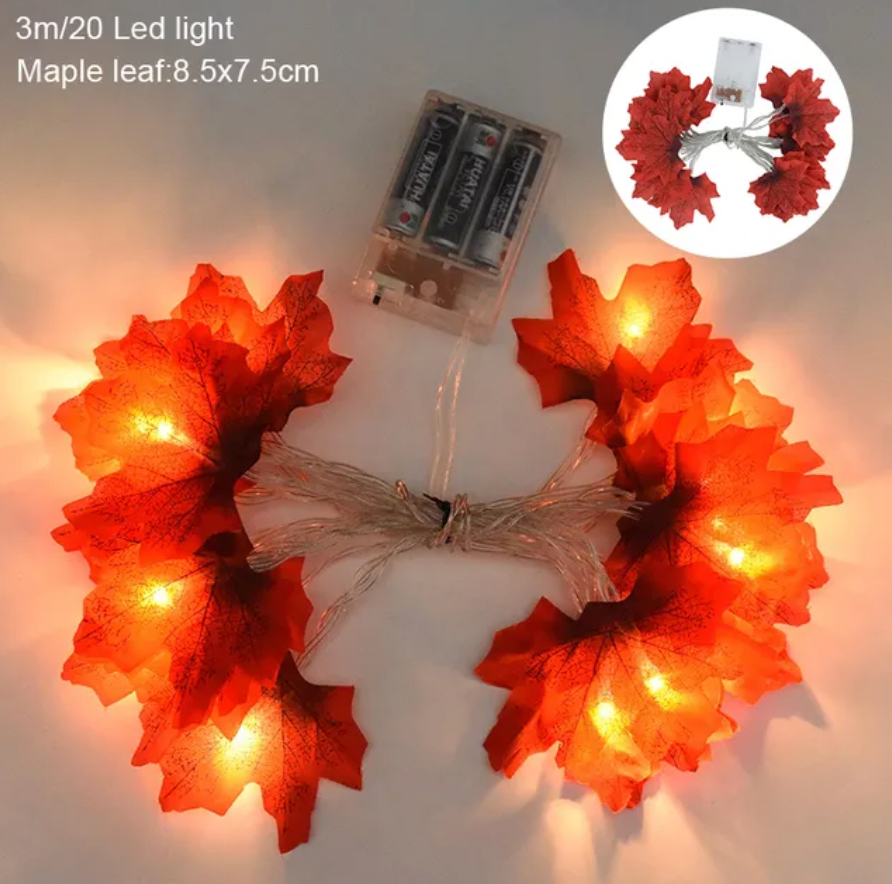 Fall Leaf LED String Lights